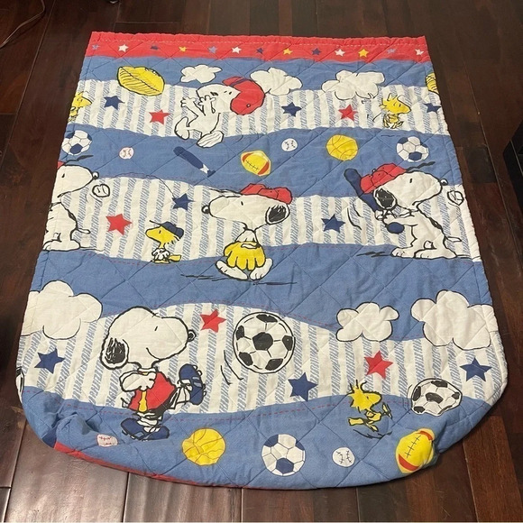 Vintage Snoopy Baby Toddler Comforter Top 42x57 - Picture 1 of 12